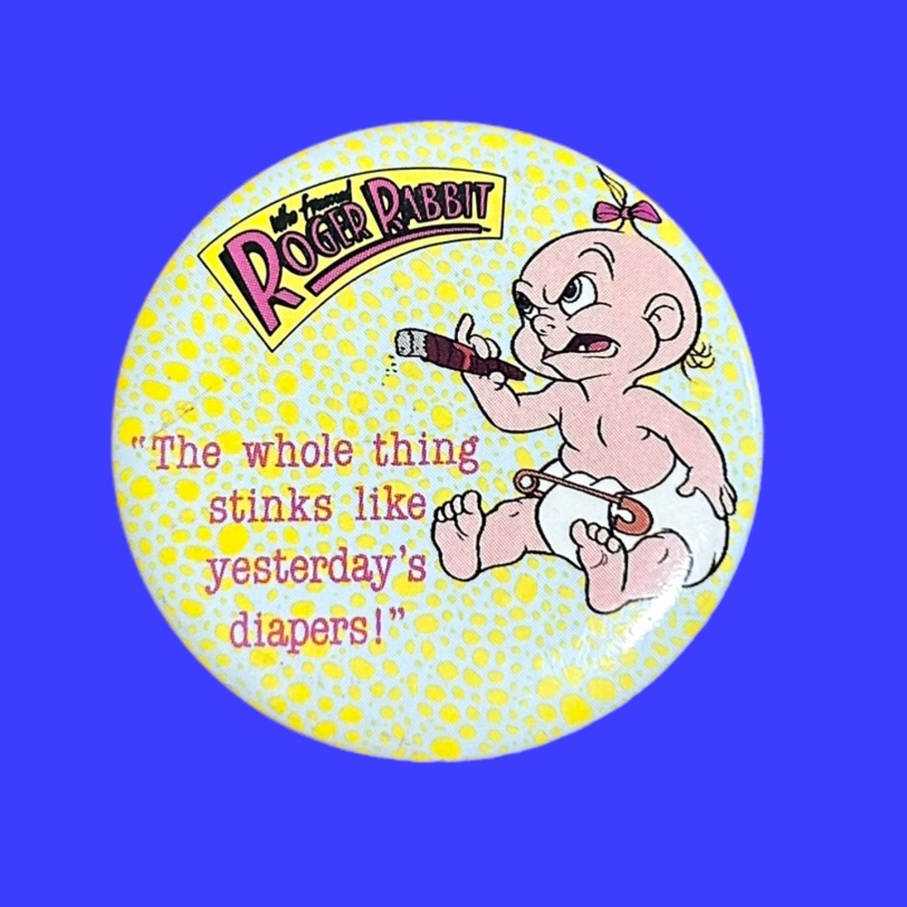 Vintage 1988 Who Framed Roger Rabbit Button
